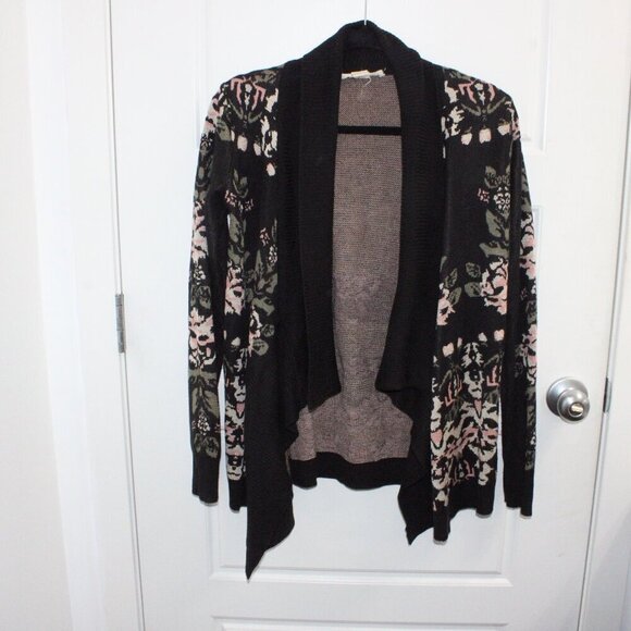 Staring At Stars Urban Outfitters Open Front Waterfall Floral Cardigan Size XS - Picture 1 of 3